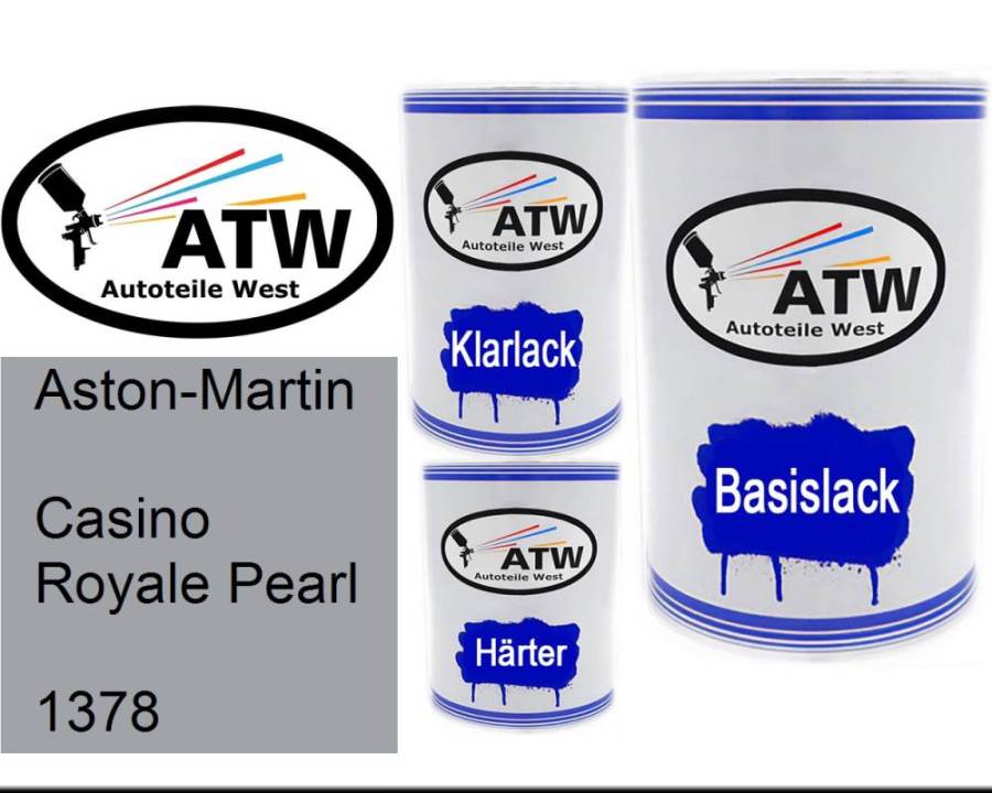 Aston-Martin, Casino Royale Pearl, 1378: 500ml Lackdose + 500ml Klarlack + 250ml Härter - Set, von ATW Autoteile West.